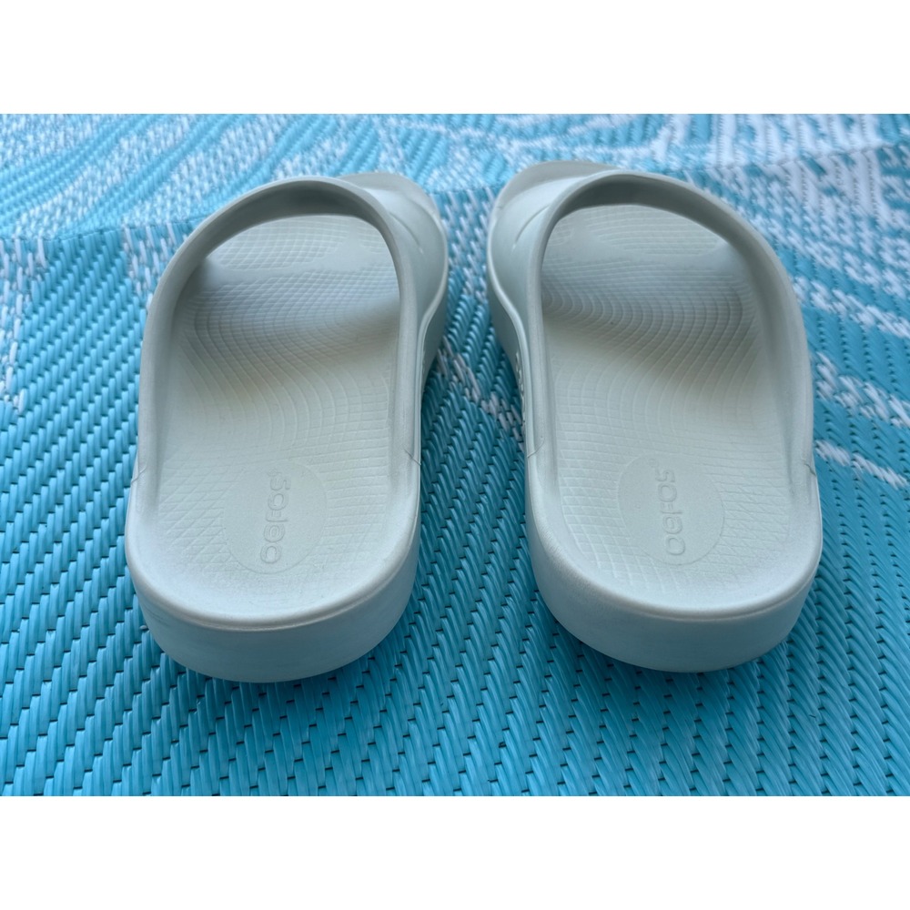 OOFOS OOahh Recovery Slides Women's 8 Cream Comfort Sandals Athleisure - Picture 5 of 11